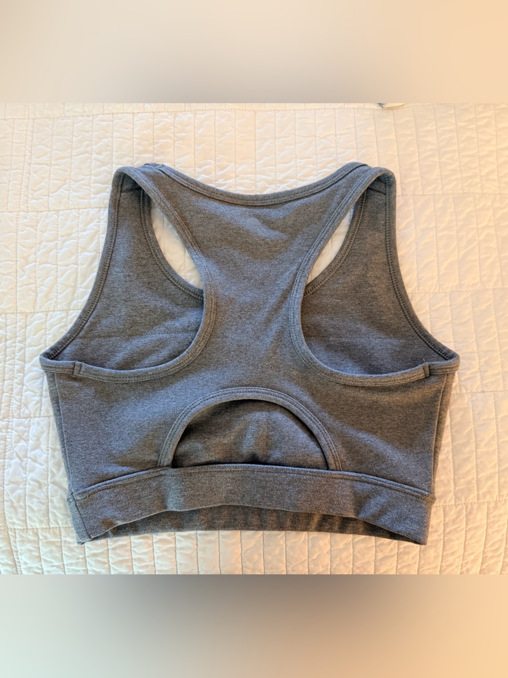 Grey Racerback Sports Bra - Picture 2 of 2